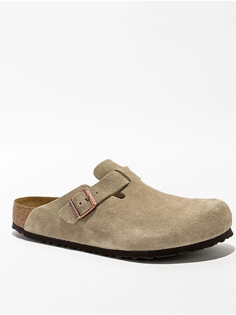 Birkenstock Boston Soft Footbed Suede Leather Soft Footbed Suede Clogs Beige EU